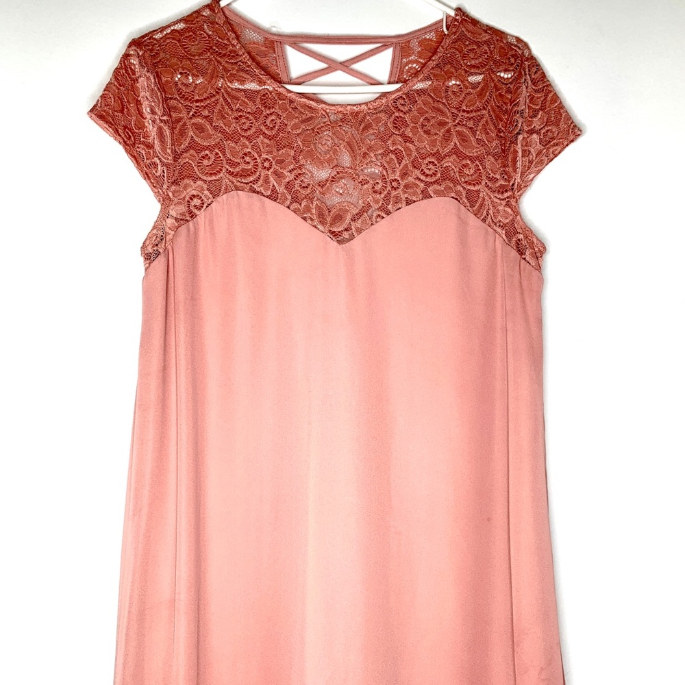 Beautiful peach dress with lace
